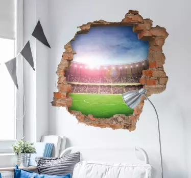 Autocolant de perete de la stadion trompe l'oeil efecte vizuale - TenStickers