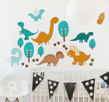 Autocolant de perete din parc dinozaur - TenStickers