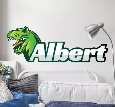 Autocolant de perete dinozaur personalizat - TenStickers