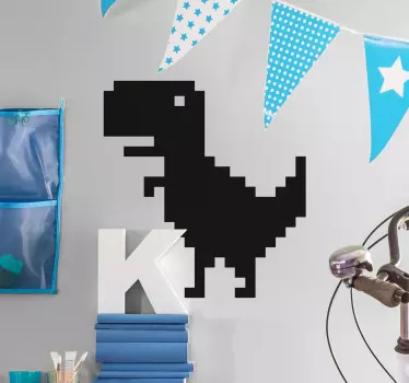 Autocolant de perete dinozaur pixel - TenStickers