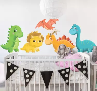 Autocolant de perete dinozauri minimalist - TenStickers