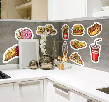 Autocolant de perete fast food - TenStickers