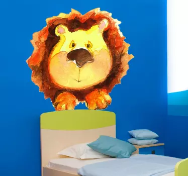 Autocolant de perete leu acuarela - TenStickers