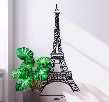 Autocolant de perete minimalist turn eiffel paris - TenStickers