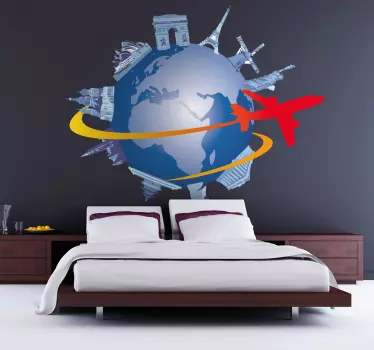 Autocolant de perete monumente globale - TenStickers