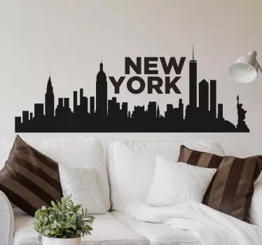 Autocolant de perete orizont new york - TenStickers
