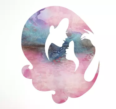 Autocolant de perete silueta mama / fiica - TenStickers