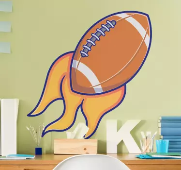 Autocolant de rugby cu minge de rugby - TenStickers