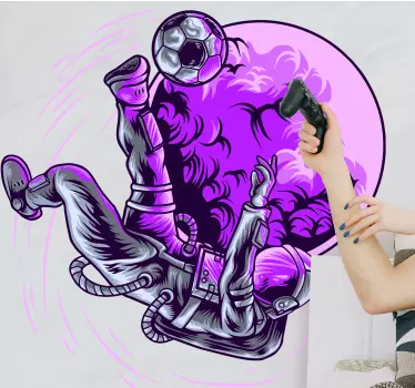 Autocolant de fotbal astronaut lovind mingea - TenStickers