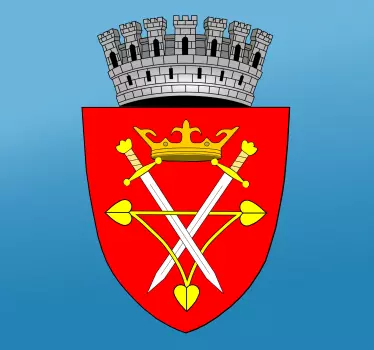 Autocolant de locație a stemei lui sibiu - TenStickers