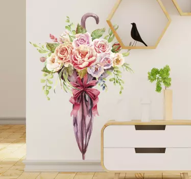 Autocolant decorativ cu flori de umbrele de flori - TenStickers