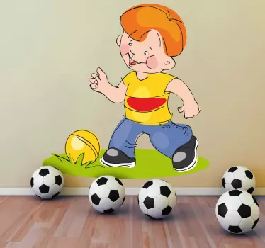 Autocolant mic de fotbalist - TenStickers