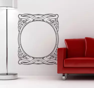 Autocolant modern cu cadru circular - TenStickers