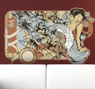 Autocolant modern de ukiyo-e modern japonez - TenStickers