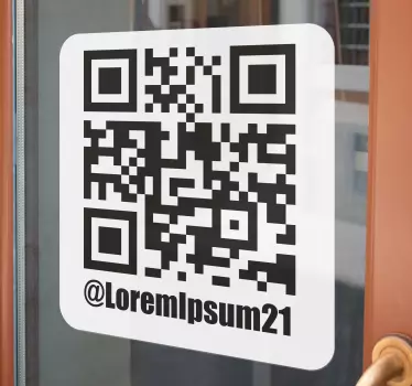 Autocolant monocolor instagram qr code personalizat - TenStickers