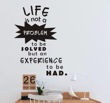 Autocolant motivațional alan watts - TenStickers