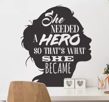 Autocolant motivațional erou feminism - TenStickers