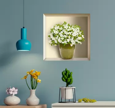 Autocolant mural pentru perete cu cadru 3d - TenStickers