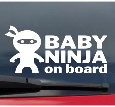 Autocolant ninja baby design baby in car - TenStickers