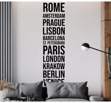 Autocolant oraș monocolor orașe europene - TenStickers