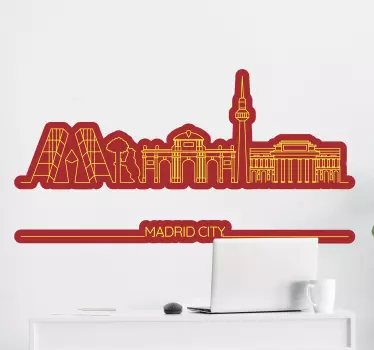 Autocolant oraș silueta orașului madrid - TenStickers