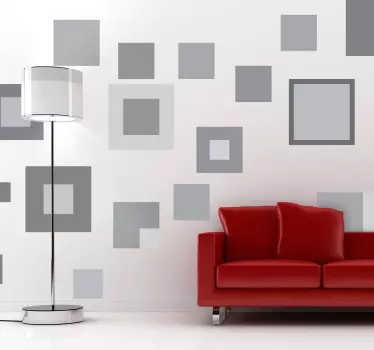 Autocolant pătrate geometrice - TenStickers