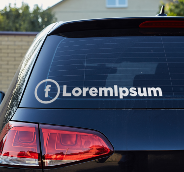 Autocolant pentru auto cont de facebook personalizat - TenStickers