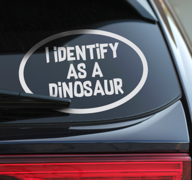 Autocolant pentru auto mă identific ca - TenStickers