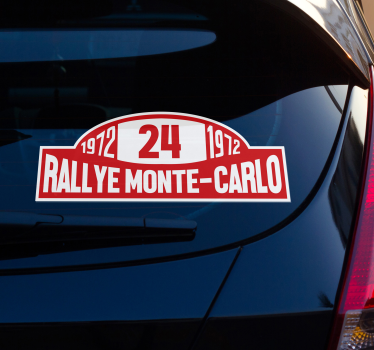 Autocolant pentru auto numărul raliului monte-carlo - TenStickers