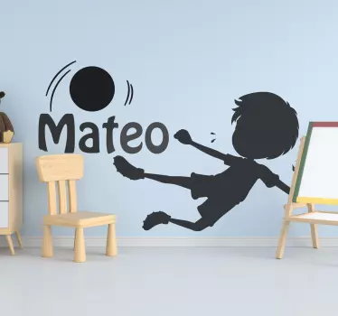 Autocolant pentru copii siluetă jucăușă cu nume personalizat - TenStickers
