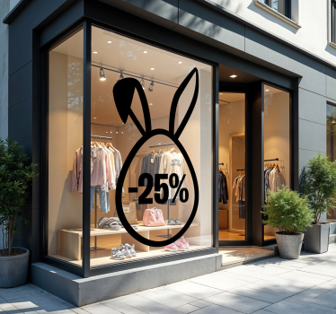 Autocolant pentru vitrine reducere pentru ziua de paște - TenStickers