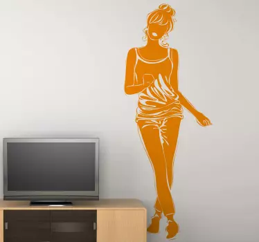 Autocolante pentru pereti siluete elegante - TenStickers