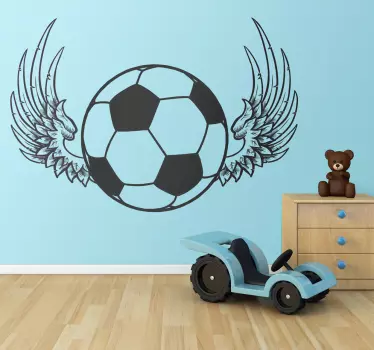 Autocolant perete aripi de fotbal - TenStickers