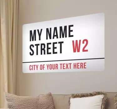 Autocolant personalizabil cu semn de stradă din londra - TenStickers