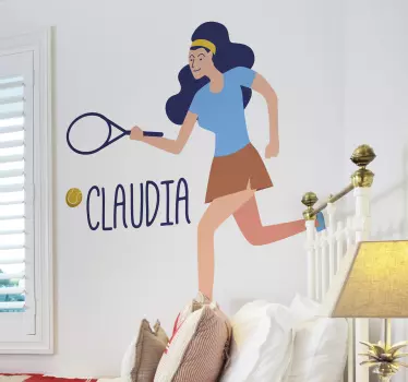 Autocolant personalizabil pentru tenis feminin - TenStickers