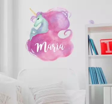 Autocolant personalizabil unicorn fantezie de perete - TenStickers
