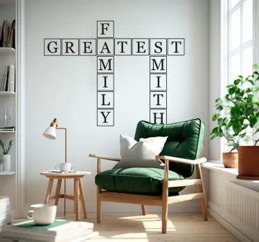 Autocolant personalizat cu nume de familie bloc de litere - TenStickers