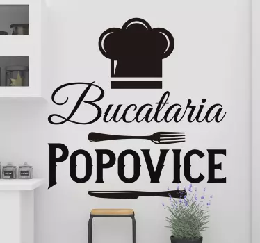 Autocolant personalizat cu numele de bucătărie - TenStickers