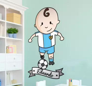 Autocolant personalizat de fotbal pentru copii - TenStickers