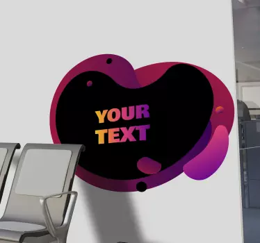 Autocolant personalizat lichid cu gradient de culoare închisă - TenStickers