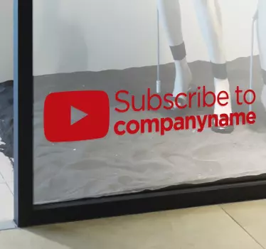 Autocolant personalizat pentru abonament youtube - TenStickers