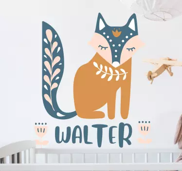 Autocolant personalizat pentru animale sălbatice vulpe nordică - TenStickers