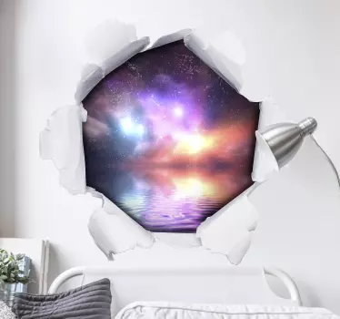 Autocolant personalizat pentru găuri de hârtie 3d - TenStickers