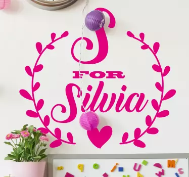 Autocolant personalizat pentru literă și nume - TenStickers