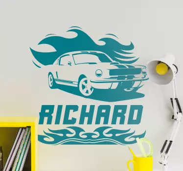 Autocolant personalizat pentru mașină și nume - TenStickers