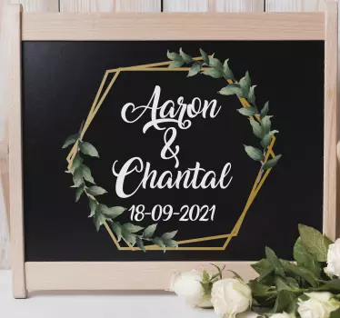 Autocolant personalizat pentru nunta text de căsătorie - TenStickers