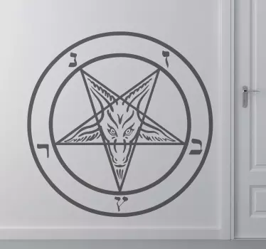 Autocolant satanic de vinil pentagram - TenStickers