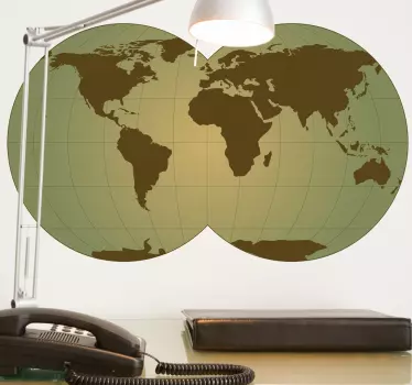 Autocolant sferic map map world - TenStickers