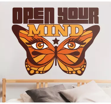 Autocolant text artă cu citate fluture - TenStickers