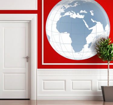 Autocolant transparent europa și africa - TenStickers